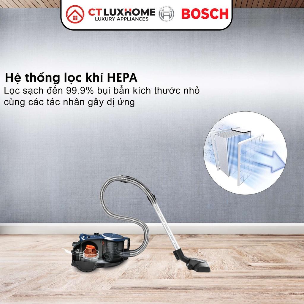 Máy Hút Bụi Có Dây Bosch BGS412000 2000W, 10A, 50Hz, hộp chứa 2,4 lít