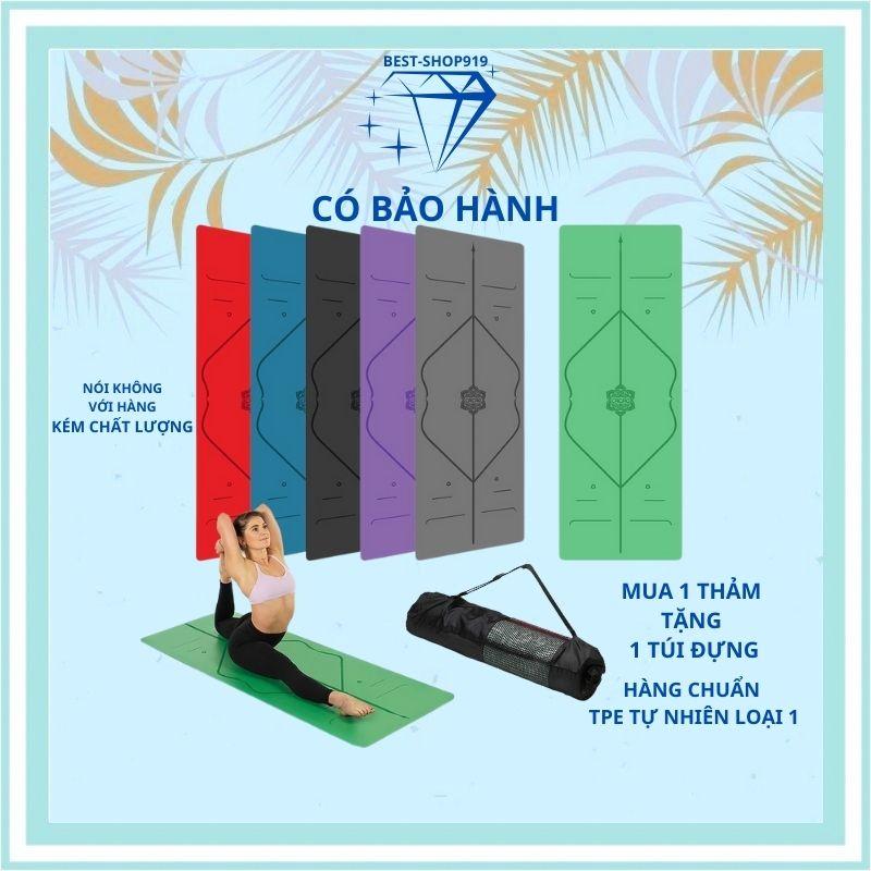 Thảm Tập Yoga GYM 8MM 6MM Định Tuyến Kèm Quà Tặng Cao Cấp 2 Lớp Chống Trượt Dụng Cụ Thể Thao Nam Nữ Dùng làm Chiếu Ngủ