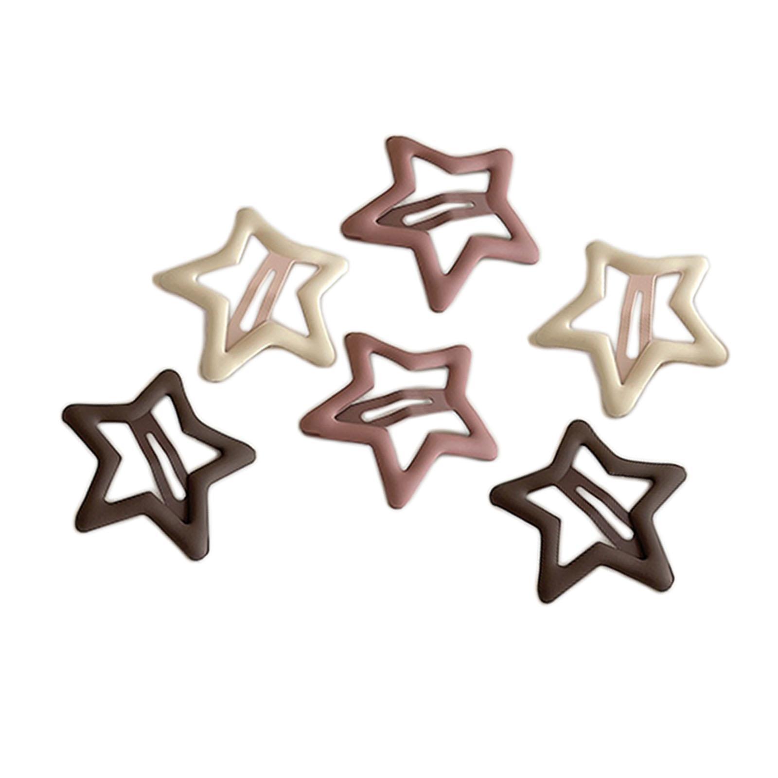 6 Pieces Metal Snap Hair Clips Hairpins Elegant Hair Barrettes for Leisure Casual