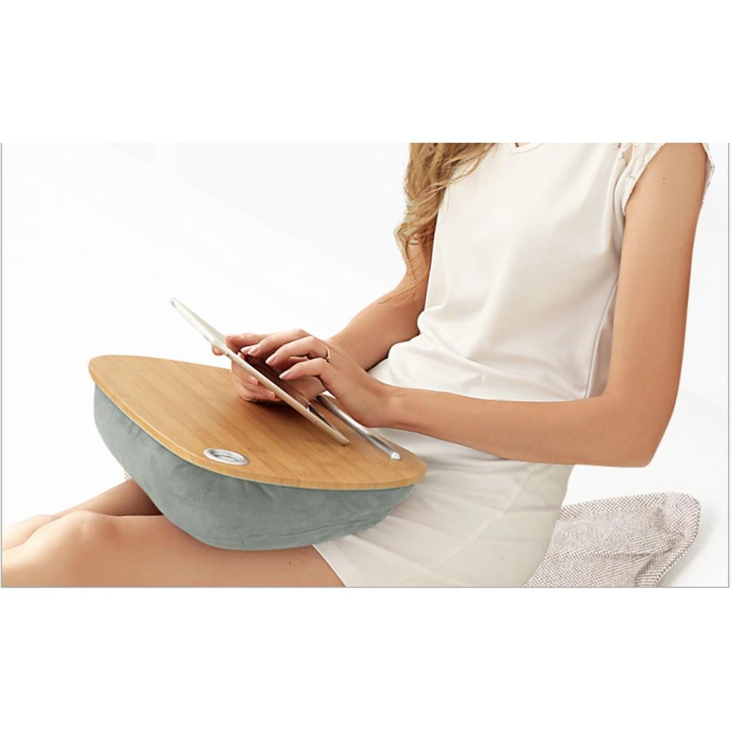 Bàn kê gỗ cao cấp Macbook làm việc trên giường 30x40cm