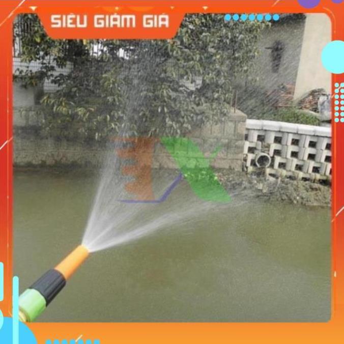 Bộ vòi xịt nước tưới cây, rửa xe VOI-N16.534, Bộ 4 món vòi thẳng + 10m Dây 12/16 mm