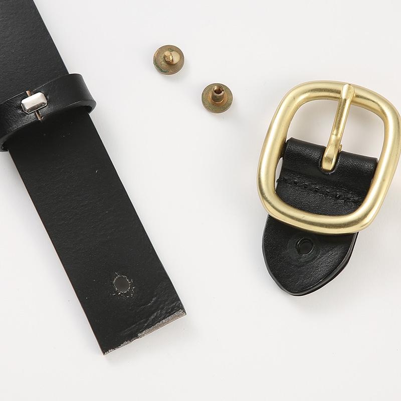 Đồng Nguyên Chất Pin Khóa Nữ Đầu Dây Da Dây Da Nữ Đa Năng Thời Trang Dây Da