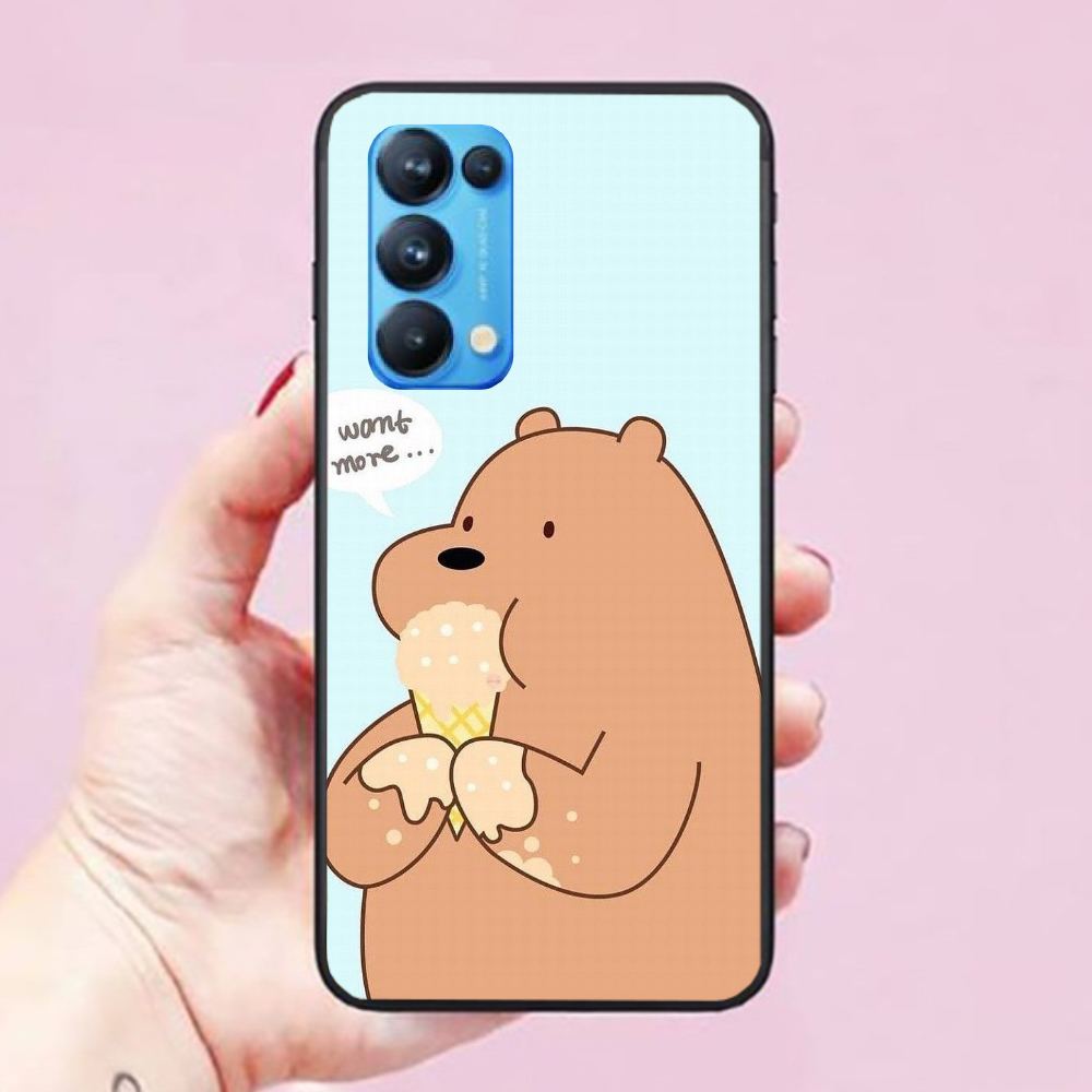 Ốp lưng điện thoại dành cho Oppo Reno 5 hình Chú Gấu Dễ Thương