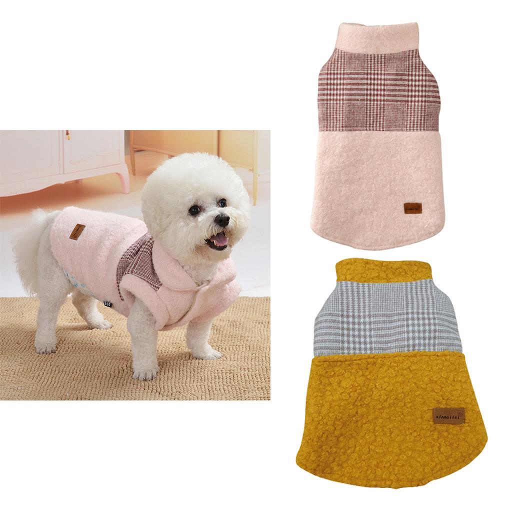 Bichon Chihuahua Puppy Dog Winter Clothes Warm Outfit Pink Clothes S