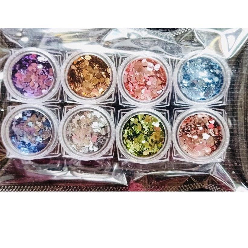 Set nhũ kim tuyến , nhũ rắc trang trí móng tay dành cho nail