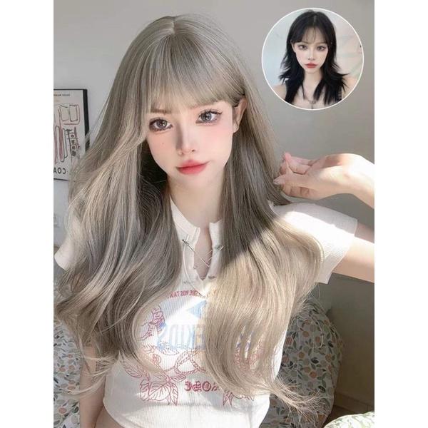 Tóc giả nguyên đầu cosplay cute-kèm lưới trùm tóc