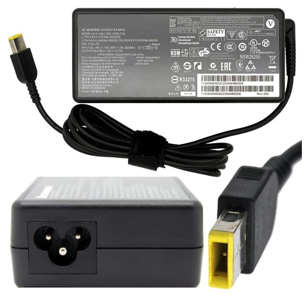Sạc cho Laptop Lenovo ThinkPad T440p T540p W541 135W AC Charger Power Supply Adapter