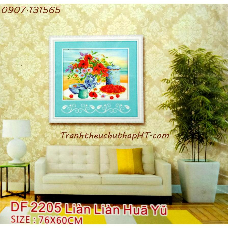 Tranh đính đá bình hoa nghệ thuật DF2205