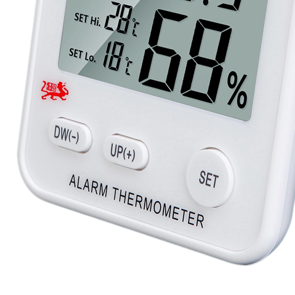 2xEasy to Read Refrigerator Freezer Thermometer Alarm High & Low Temperature