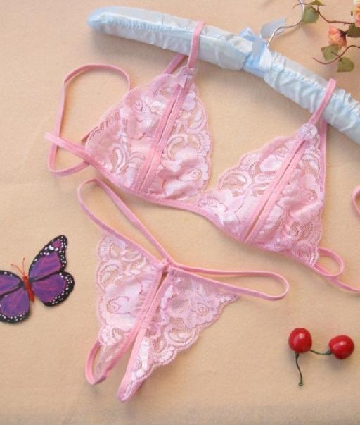 Bộ Đồ Lót Hình Bướm Phối Ren Quần Lọt Khe Áo Bra Xuyên Thấu Sexy Quyến Rũ