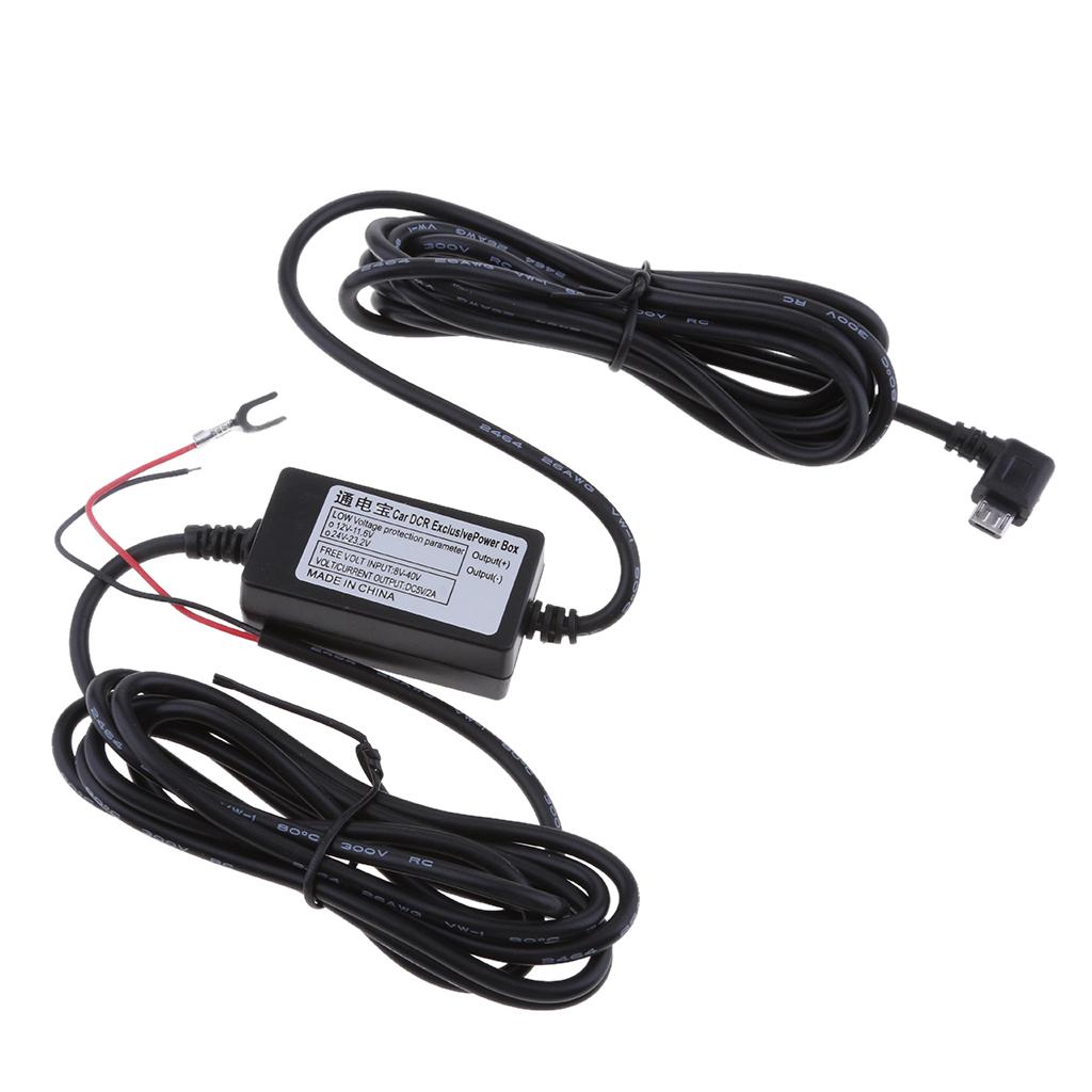 Hard Cable Hidden Wiring 5V Mini USB Auto Charger Vehicle Power Supply Adapters Inverter Converters DC 12V 24V to DC 5V