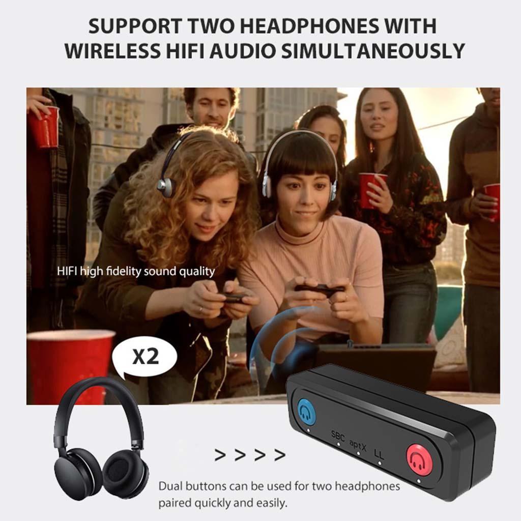 Bluetooth Transmitter for Nintendo Switch/Switch Lite/PS4/PC Blue red
