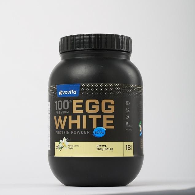 Bột Protein Tập Gym Lòng Trắng Trứng OVOVITA Chứa BCAAs Tăng Cơ, Giảm Mỡ - Hũ 560gr