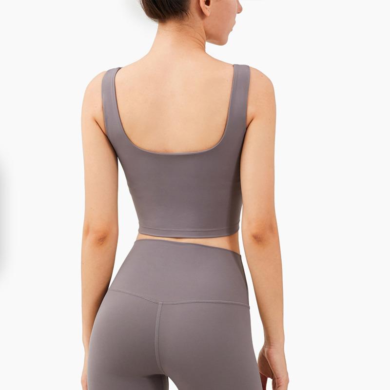 NCLAGEN Thể Thao Áo Vest Nữ Sâu Chữ U Lưng Push-Up Yoga Bra Tập Gym Tập Thể Gợi Cảm Chạy Crop Top Xe Tăng dây Đồng Màu Tập Thể Dục Hàng Đầu