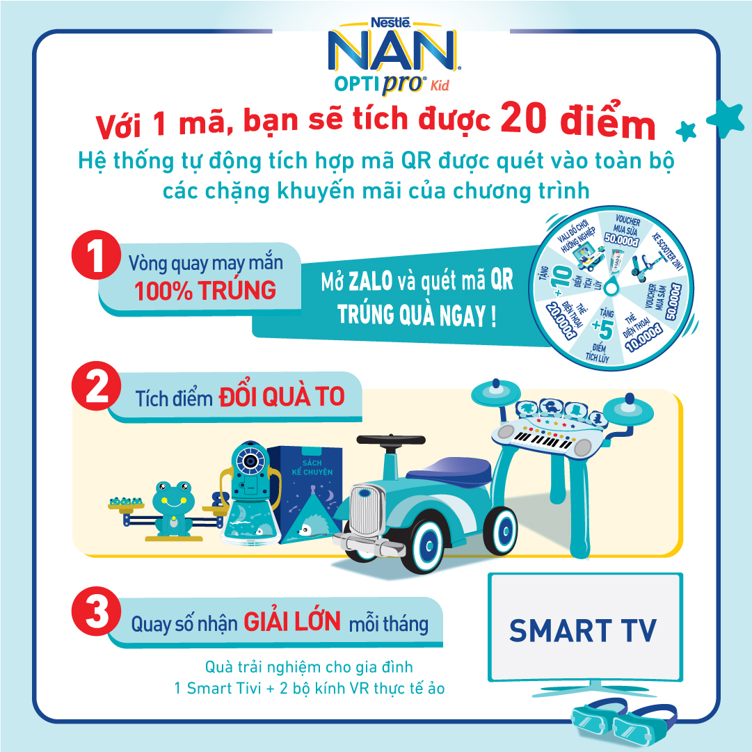 Thùng 24 hộp Sữa pha sẵn Nestlé® NAN® OPTIPRO® Kid Hộp pha sẵn 180ml ( 3x(8x180ml) ) - Mua 7 tặng 1