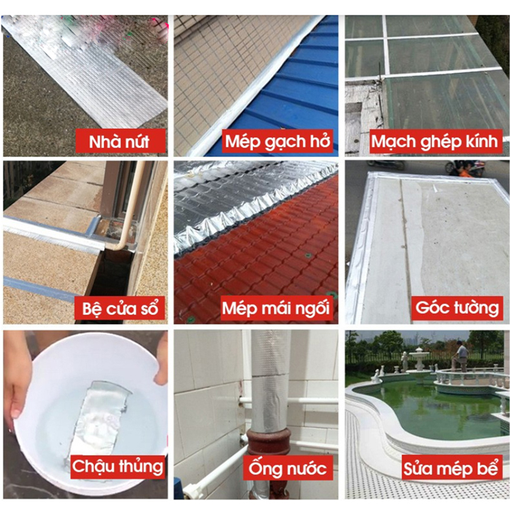 Băng keo chống thấm X2000, cao cấp siêu dính mọi chất liệu, khổ rộng 10cm dài 10m