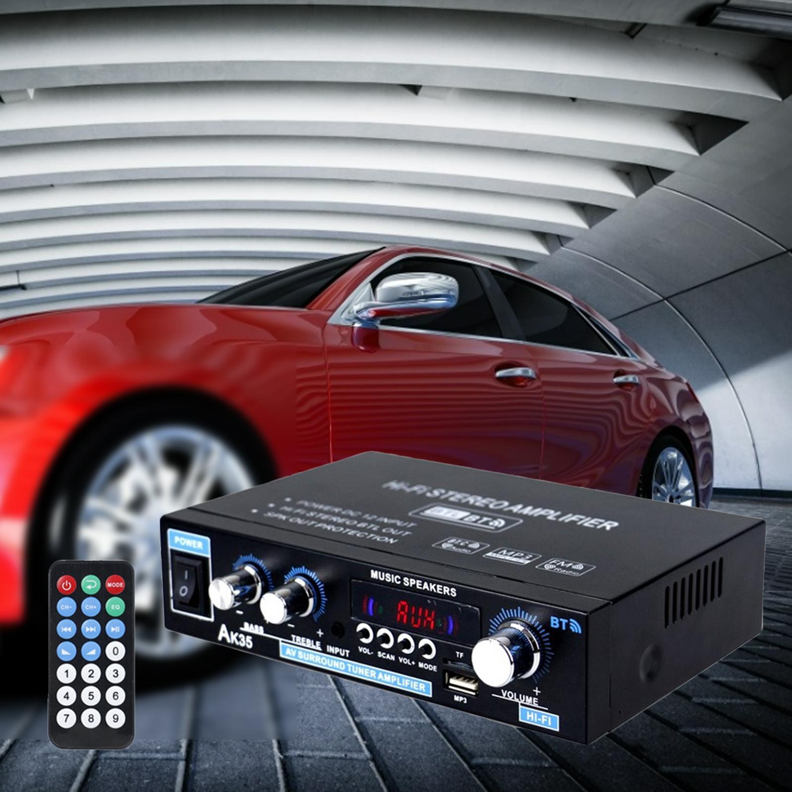 Professional Mini 400W + 400W Audio Power Amplifier Receiver for Car CD DVD