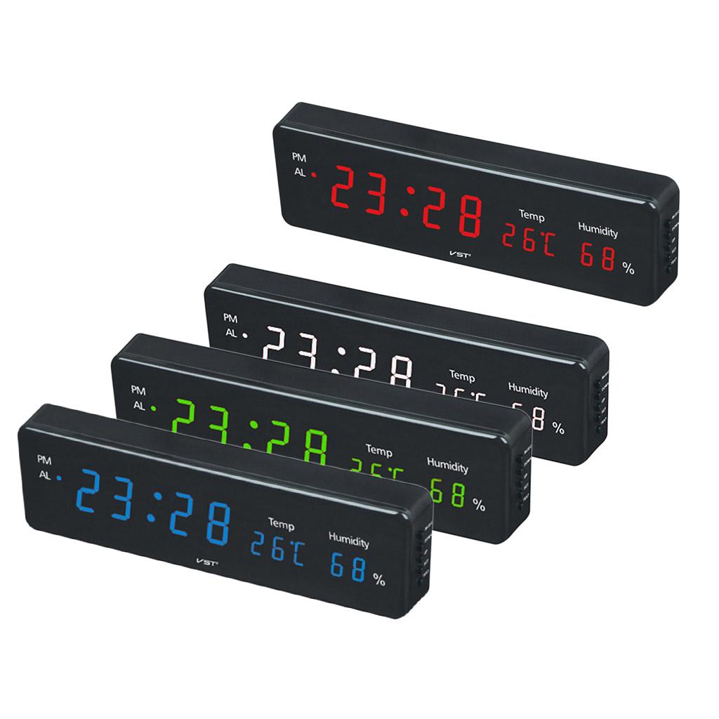 Led Digital Alarm Clock Temperature Humidity Display Clock