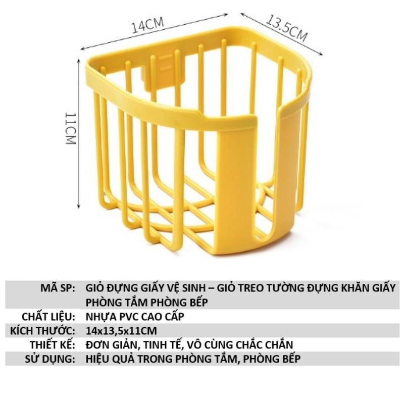Giỏ Đựng Giấy Vệ Sinh - Giỏ Treo Tường Đựng Khăn Giấy Phòng Tắm Phòng Bếp