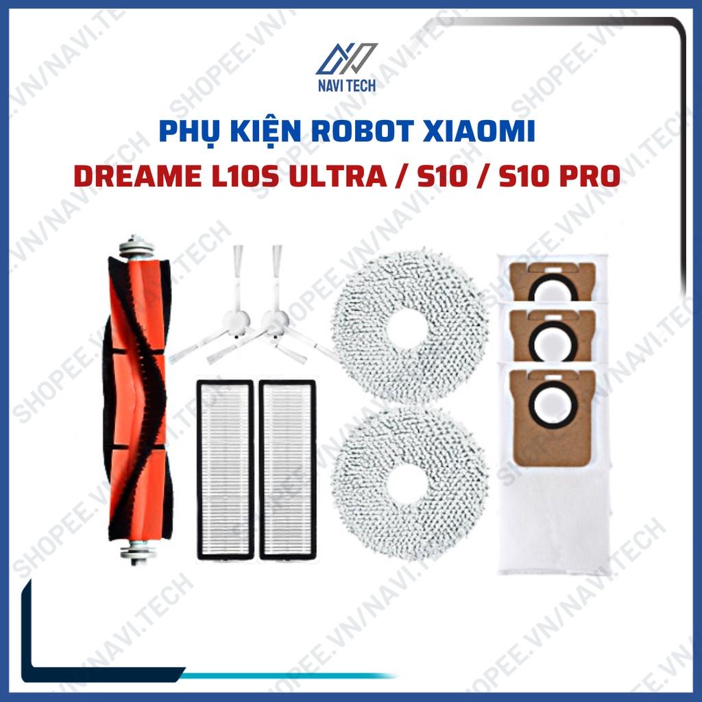 Phụ kiện lọc hepa , khăn, giẻ lau, chổi giữa, cuộn, chổi cạnh, túi rác Robot hút bụi Dreame L10S Ultra / S10 / S10 Pro