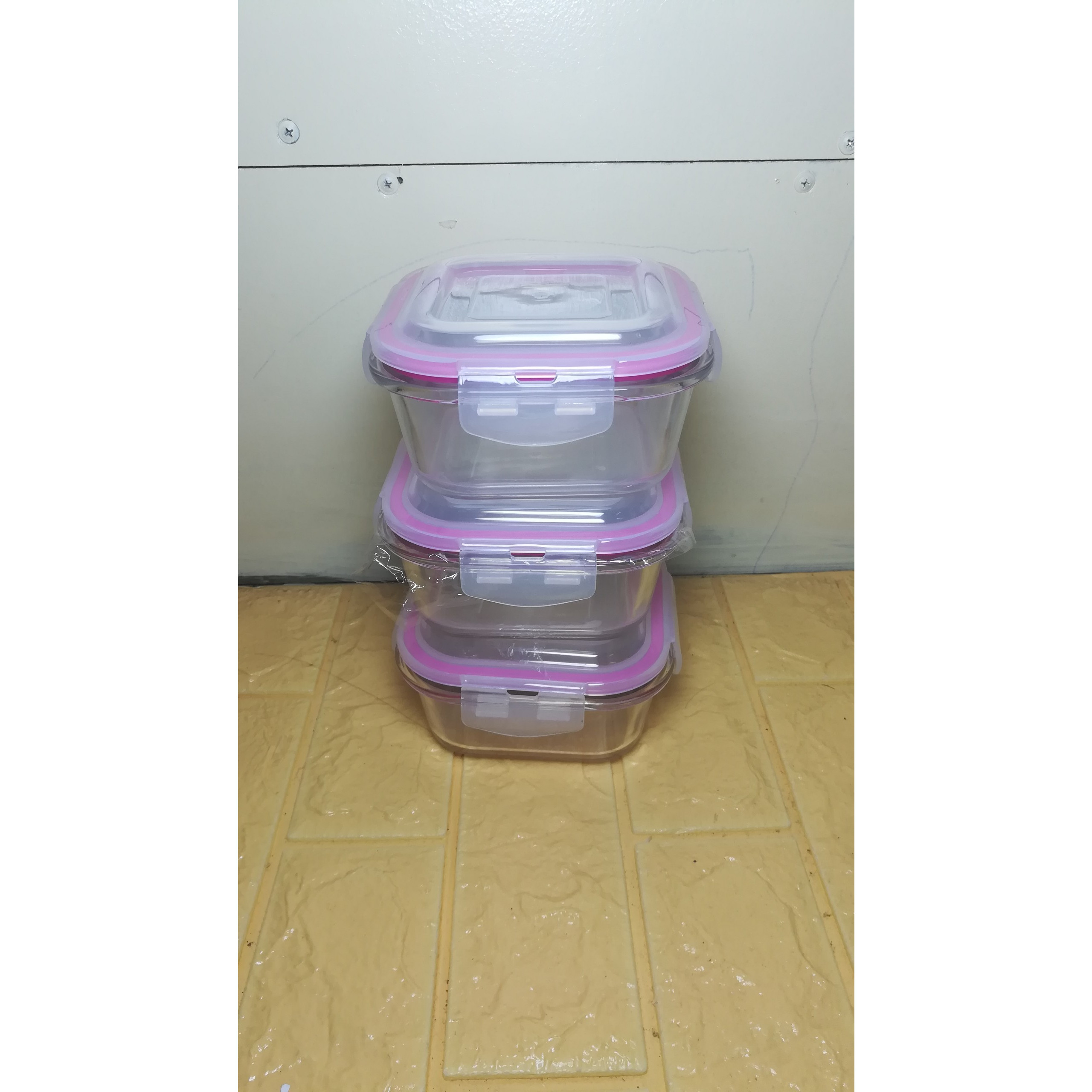 Bộ 3 hộp thủy tinh cao cấp 520 ml