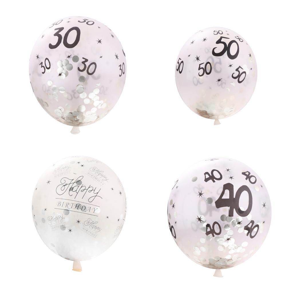 Latex confetti balloon with 5 pieces