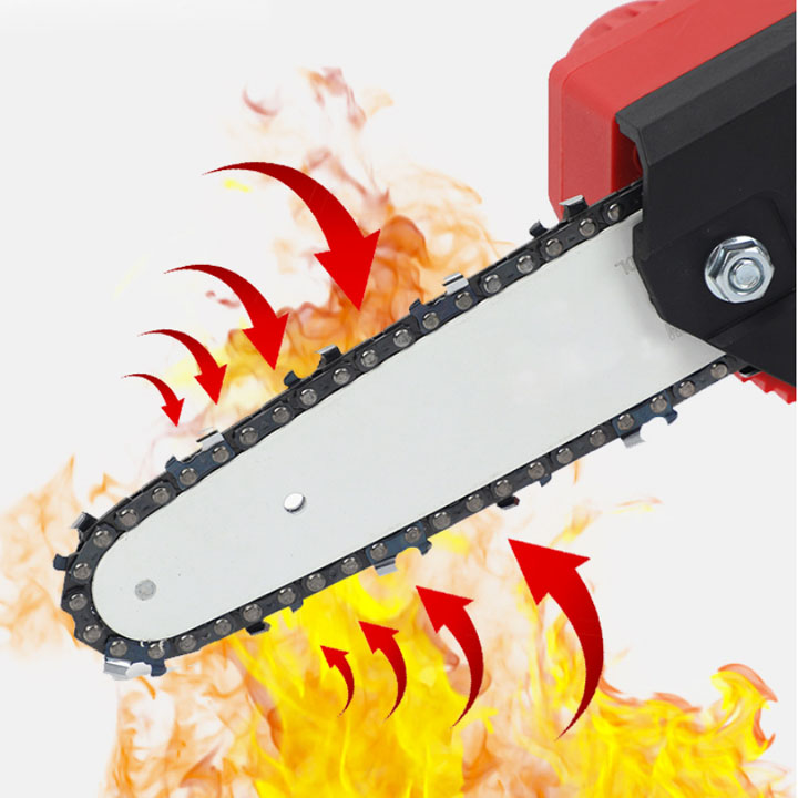 Máy cưa xích cầm tay dùng pin sạc 21V, lưỡi cưa loại 4 inch