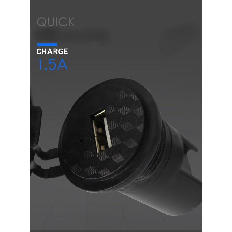 Giá Đỡ Điện Thoại Gắn Kính Chiếu Hậu Xe Máy Có Cổng Sạc USB Chống Nước Chống Sốc
