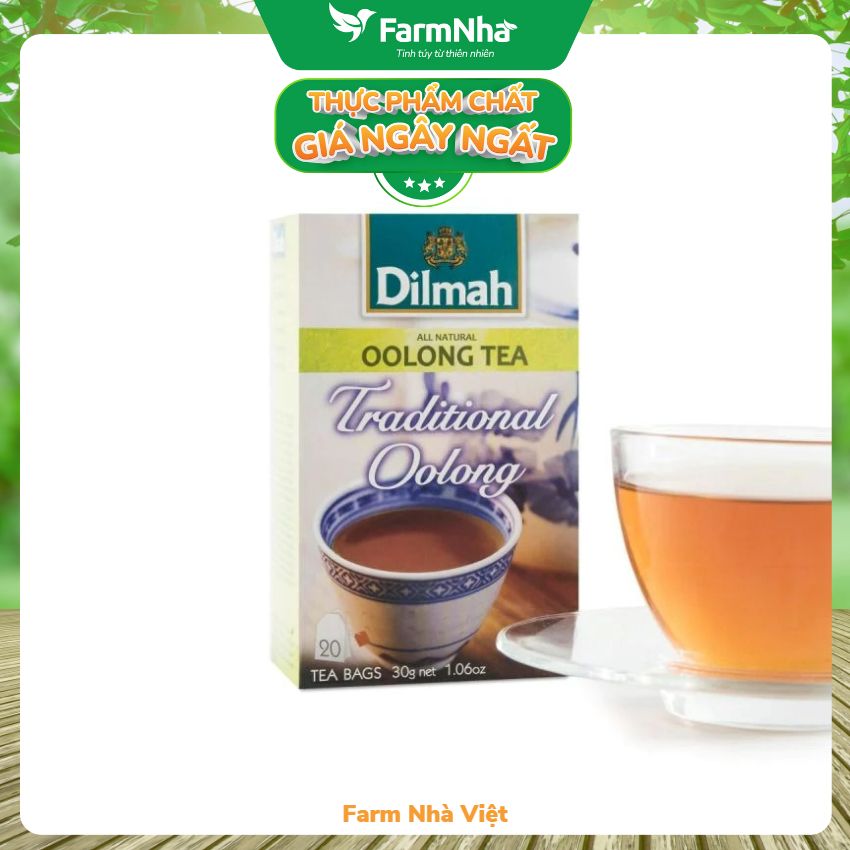 Trà Dilmah Traditional Oolong Tea All Natural 30g (Túi bạc đặc biệt) 20 túi x 1.5gr Ô Long truyền thống