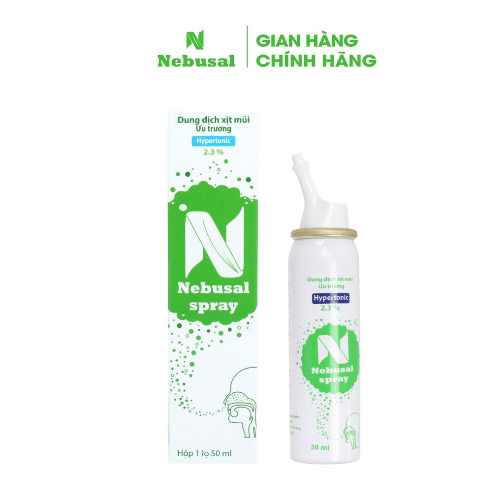 (CHÍNH HÃNG) Xịt Mũi Nebusal 2.3 giúp giảm Nghẹt Mũi, Sổ mũi ở người lớn và trẻ em trên 3 tuổi (50ml)