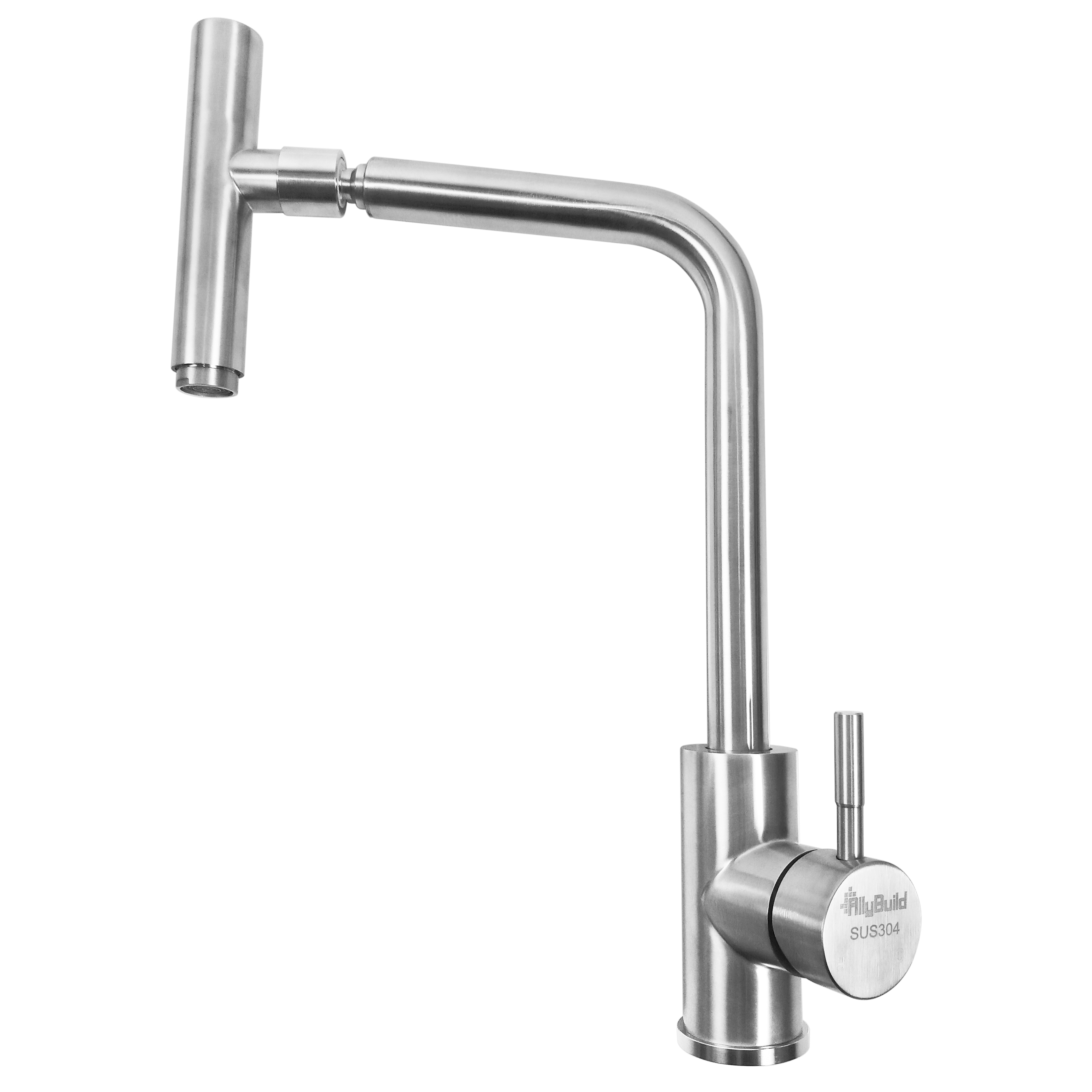 VÒI RỬA CHÉN INOX KIỂU DÁNG XOAY 180 ĐỘ, VÒI RỬA CHÉN BÁT NÓNG - LẠNH, VÒI RỬA BÁT INOX MỜ, VÒI RỬA CHÉN BÁT INOX 2 CHẾ ĐỘ NÓNG LẠNH - ABVCI012