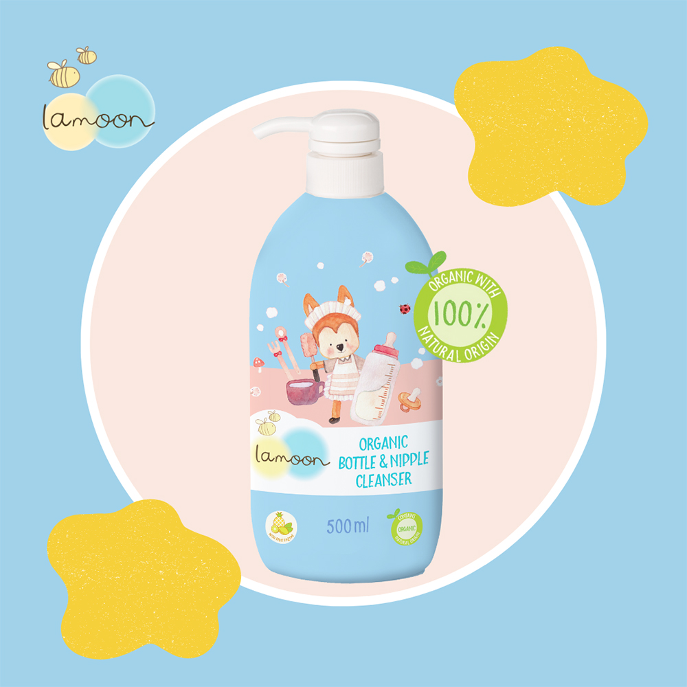 Nước Rửa Bình Sữa Organic An Toàn Cho Bé Lamoon - Túi 450ml Refill