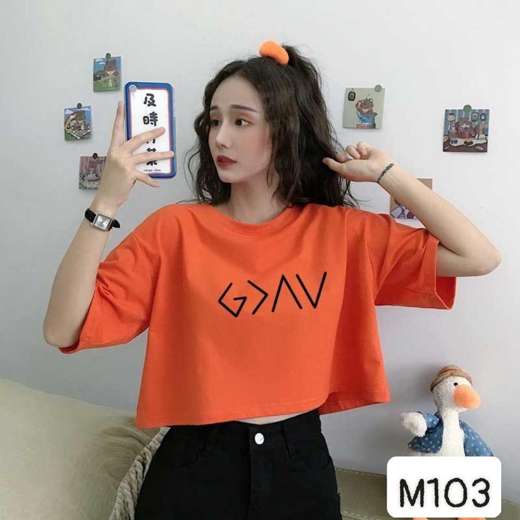 Áo Thun Nữ Croptop form rộng, 5 màu thời trang Mã: S103