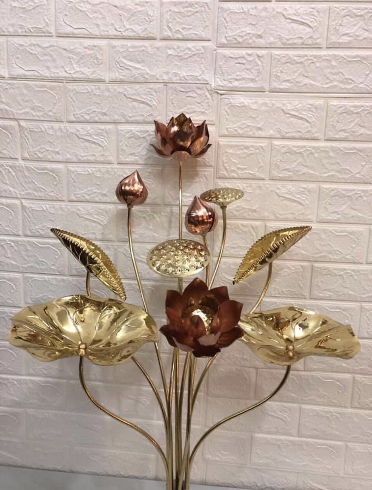 Hoa sen thờ bằng đồng( bộ 10 bông)