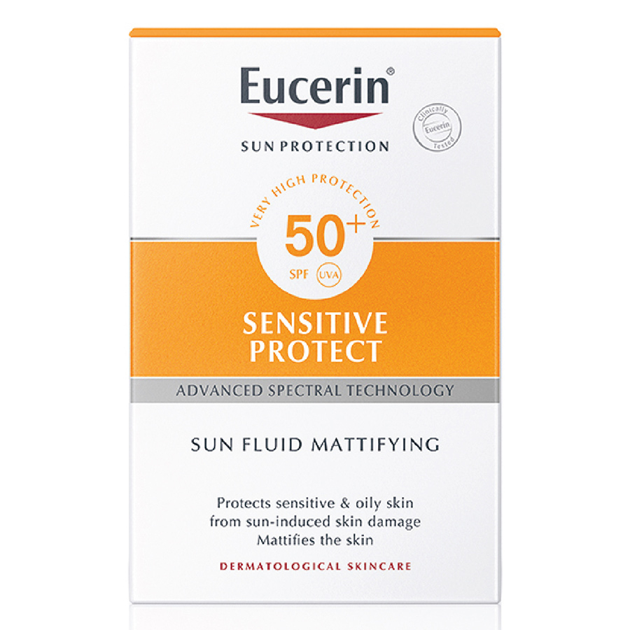 Kem Chống Nắng Không Gây Nhờn Rít Cho Da Thường Và Da Hỗn Hợp Eucerin Sun Fluid Mattifying Face SPF50+ (50ml)