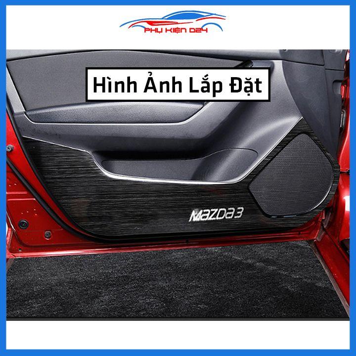 Bộ ốp tapli Mazda 3 2016-2017-2018-2019 vân Titan chống xước va đập khi mở cửa và làm đẹp xe