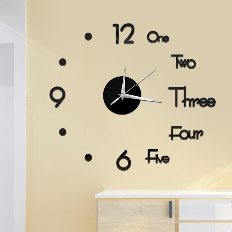 Đặc Biệt Tiếng Trung Và Tiếng Anh Kỹ Thuật Số Gương Dán Tường Đồng Hồ Đồng Hồ Treo Tường Sáng Tạo Đồng Hồ Treo Tường Đơn Giản Đồng Hồ Acrylic Đồng Hồ