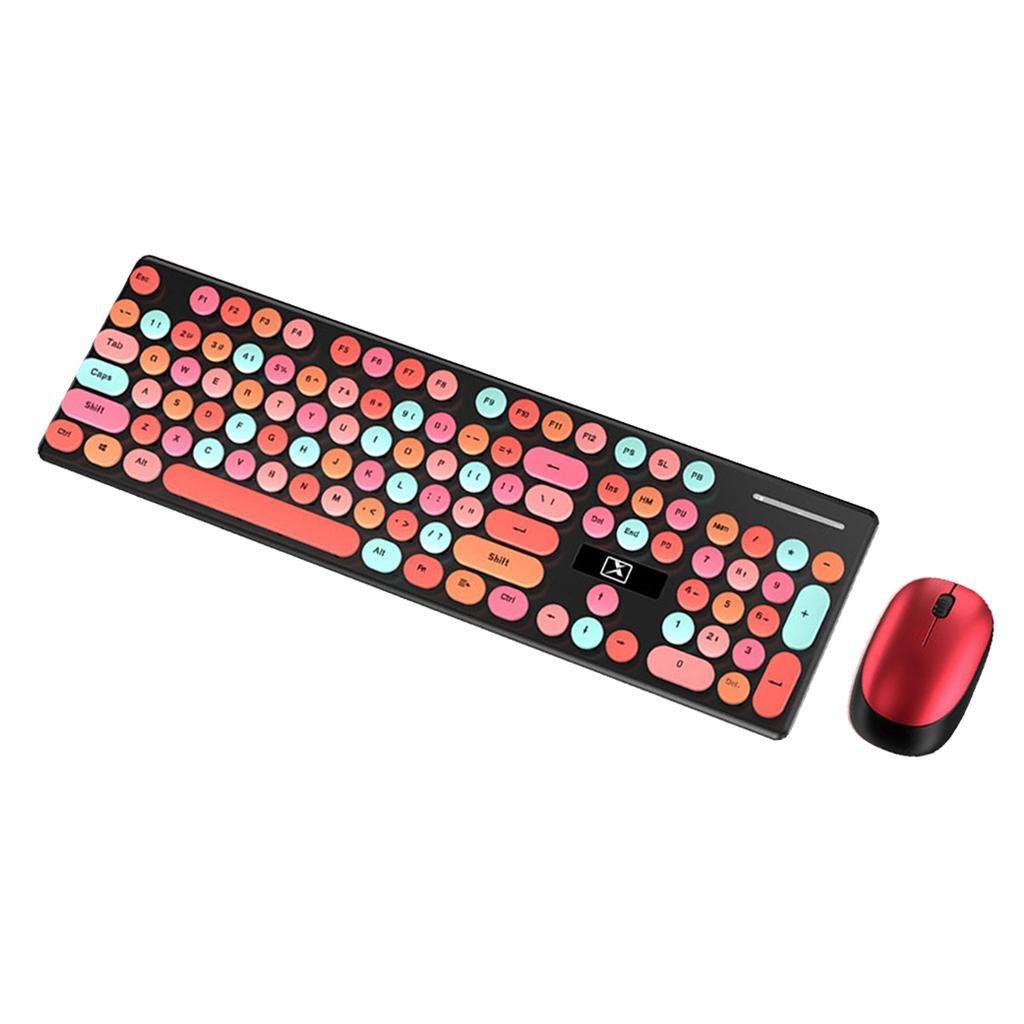 104 keys 2.4GHz N620 Wireless Punk Mechanical Keyboard Mouse Gaming Set Cute