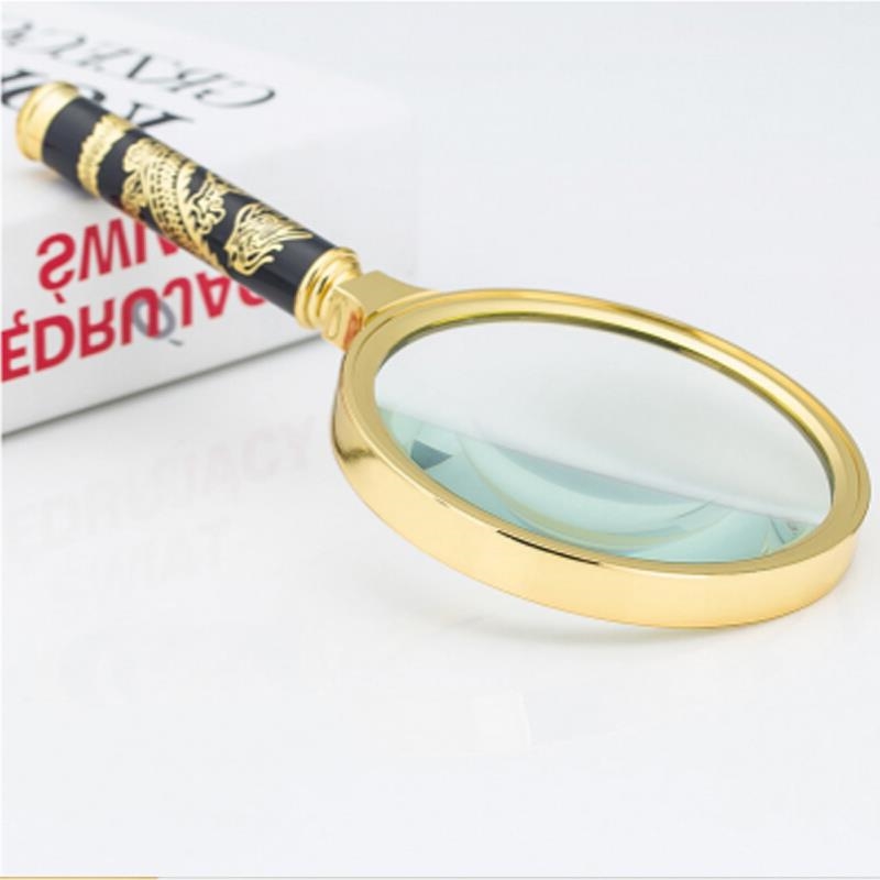 Kính lúp 5X đọc sách báo, soi mẫu vật chuyên dụng hình ảnh sắc nét cao cấp - Tặng bộ 6 con bướm dạ quang phát sáng