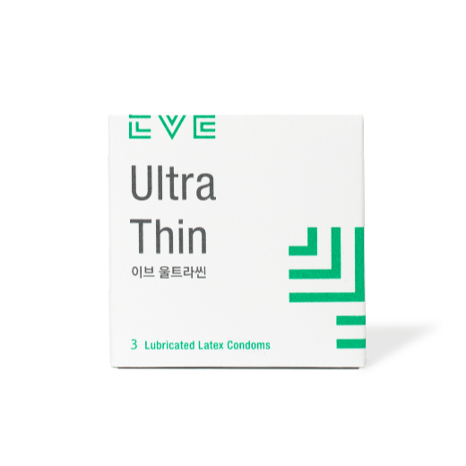 Bao cao su EVE UltraThin - Thuần túy và Ẩm Mượt - 100% latex tự nhiên không mùi - Nhập khẩu chính hãng Hàn Quốc