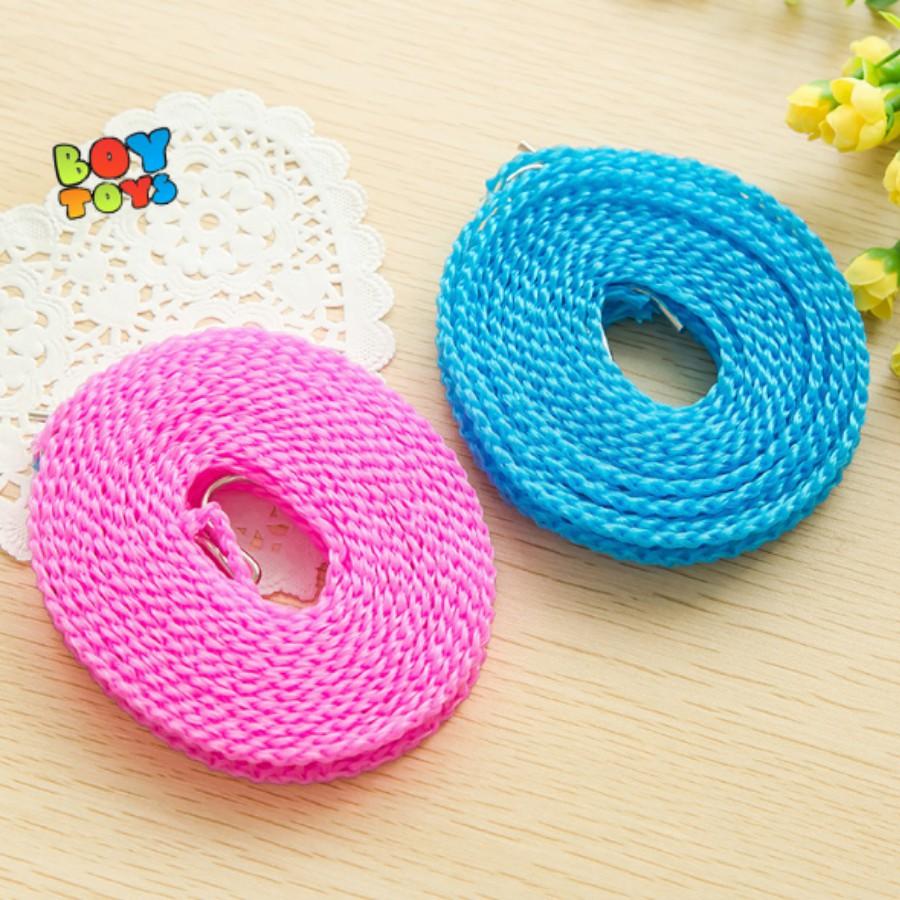 Dây phơi đồ, dây phơi quần áo thông minh chống gió, chống trượt, có lỗ móc loại 3m