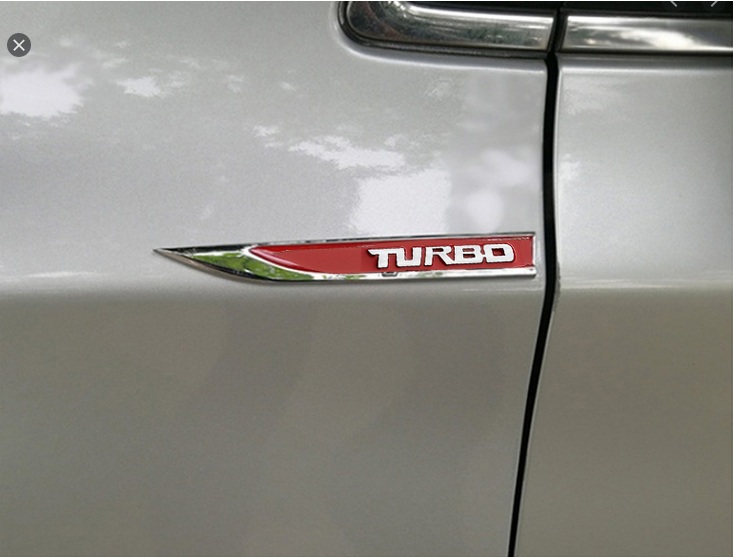 Bộ 2 mang cá Turbo dán xe ô tô