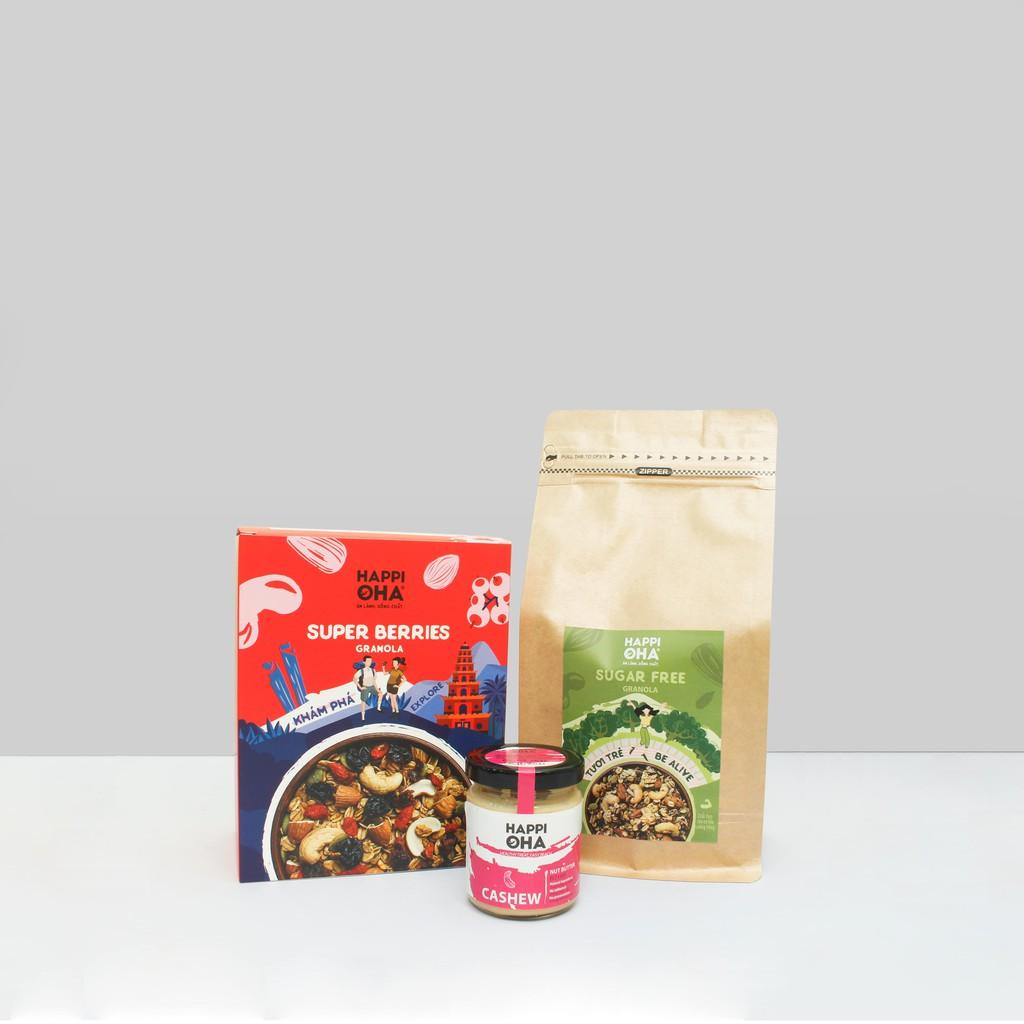 Granola Ăn Kiêng 400gx2 + Bơ Đậu Nguyên Chất 100g