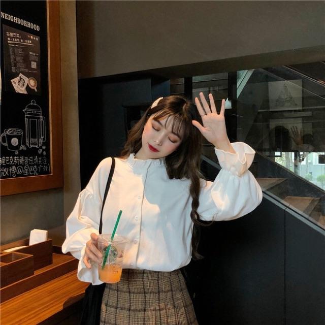 Áo sơ mi Uzzang tay bồng
