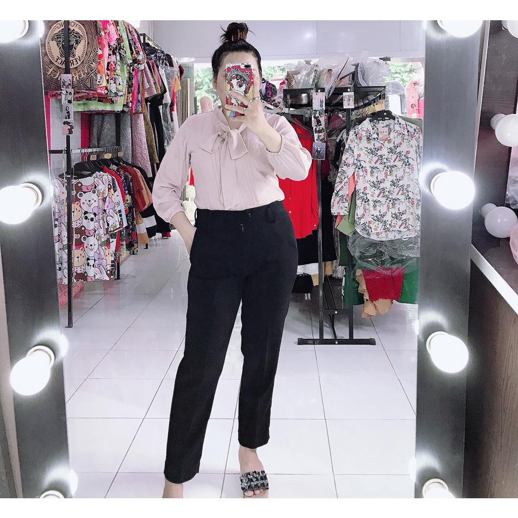 ÁO SƠ MI CỔ GIẢ THẮT NƠ BIGSIZE