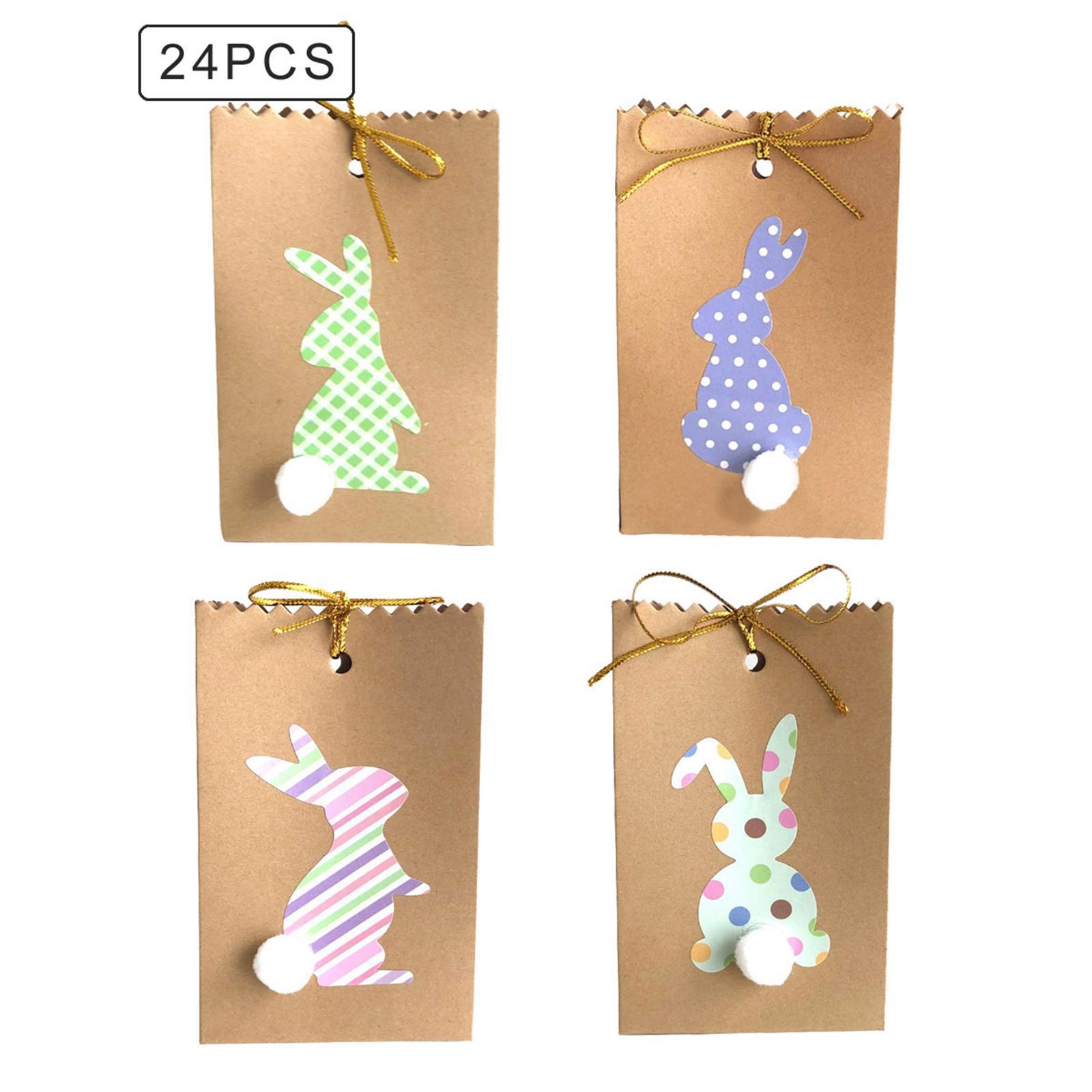 Easter Rabbit Gift Bags, Cookie Bags Snacks Bags Party Favors Empty Bags for Holiday