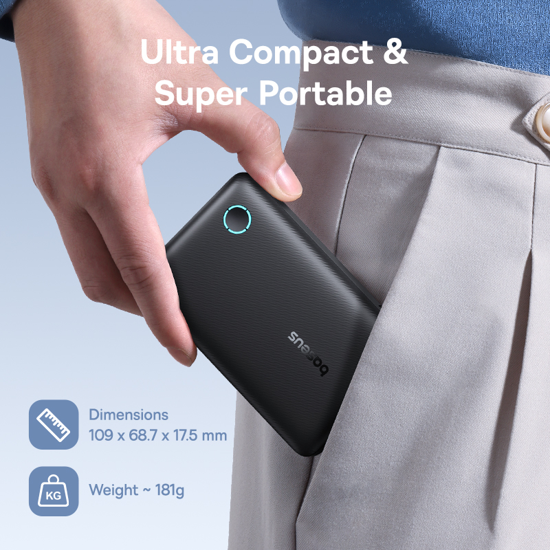 Pin sạc dự phòng Baseus EnerFill FP11 10000mAh 15W Dual-Port - Hàng chính hãng