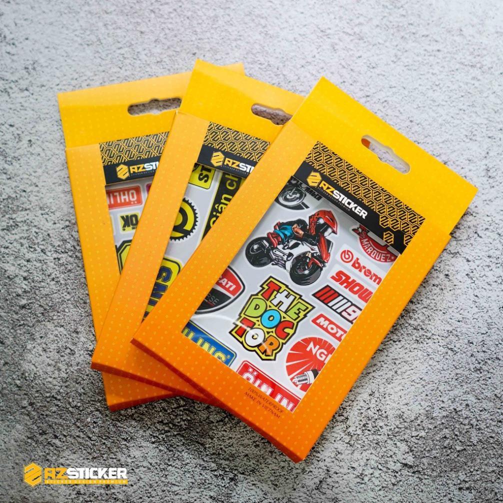 Sticker Tem Xe Chế | Dán Nón Bảo Hiêm, Điện Thoại, Laptop, Bình Nước...Chống Nước, Chống Bay Màu