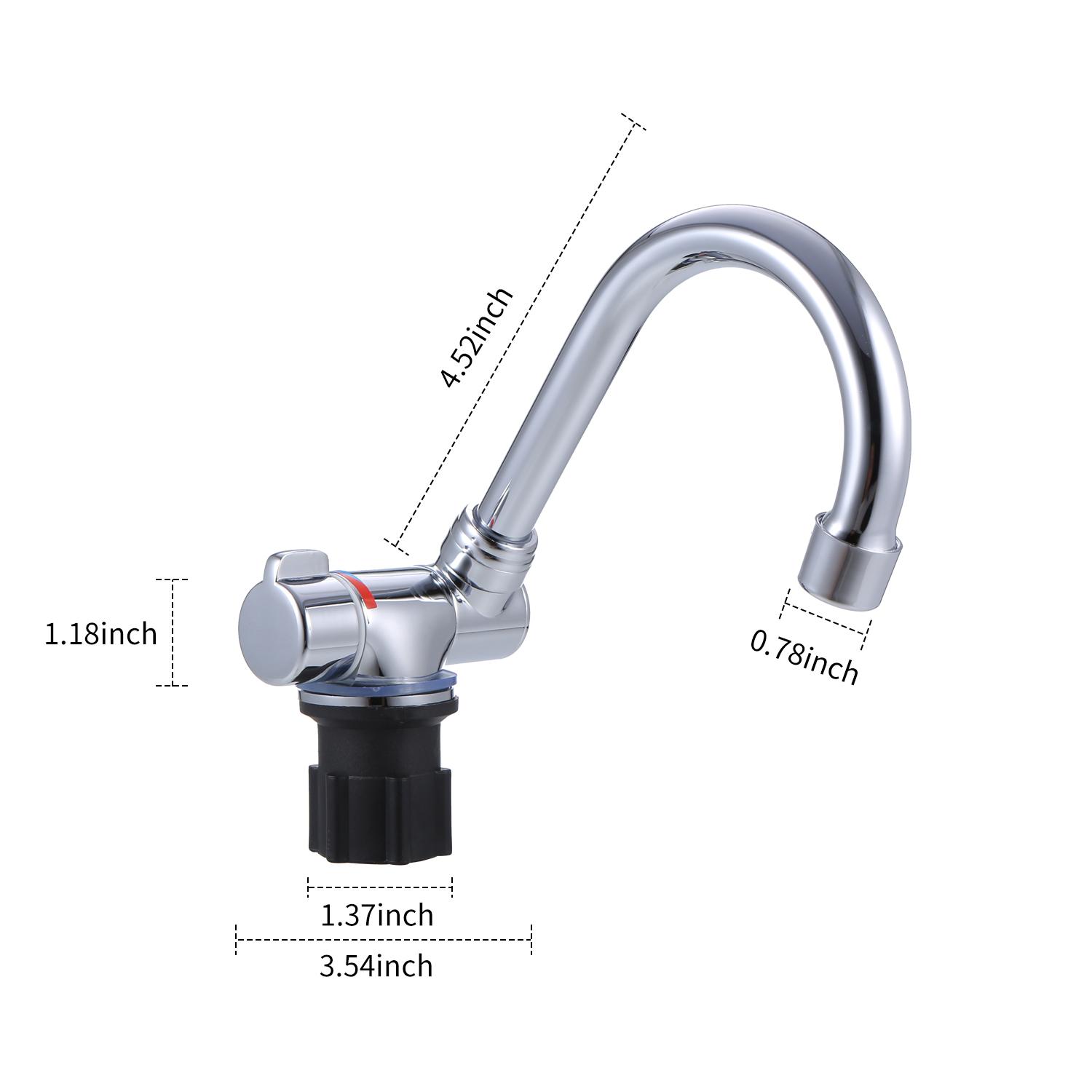 Vòi nước nhà bếp có thể gập lại Xoay 360 °,Kết cấu bằng đồng phủ chrome sang trọng