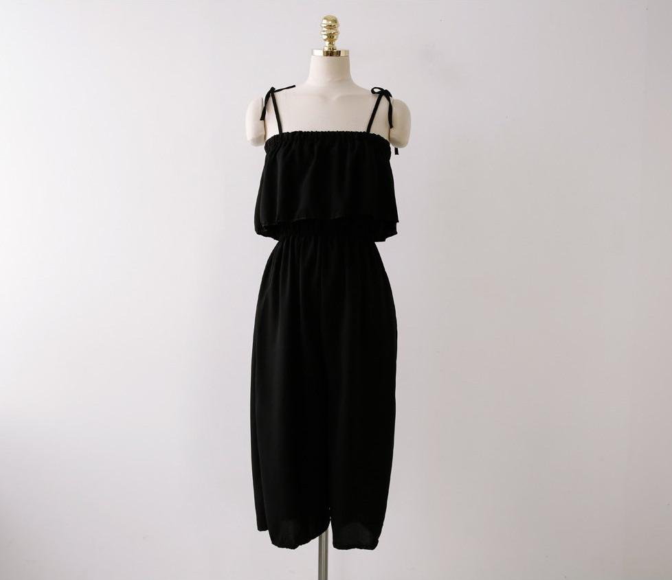 Bộ Jumsuit Hai Dây Diềm Ngực